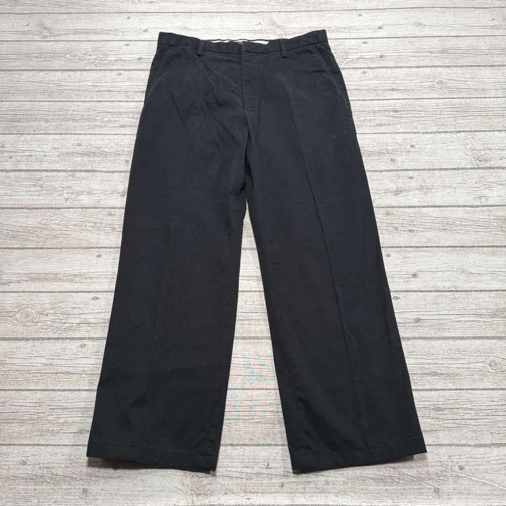 Banana Republic Dress Pants Men's 34x34 Black Relaxed Fit Dawson Straight Chinos
